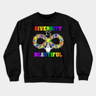 Autism Awareness Diversity Is Beautiful Neurodiversity Gnome Crewneck Sweatshirt